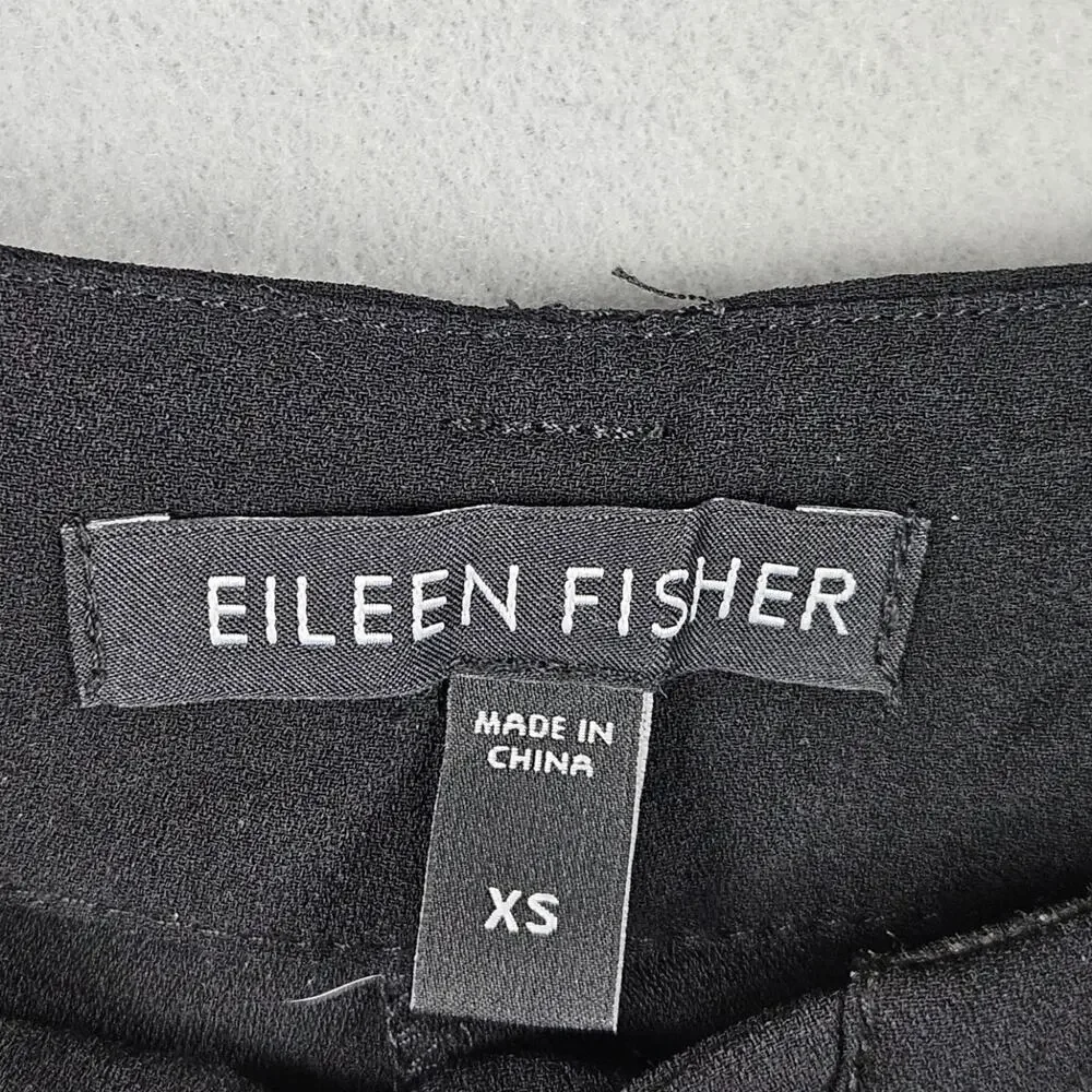 Eileen Fisher 100% Silk Tapered Pants Relaxed Fit Size XS Pleated Washable Ankle